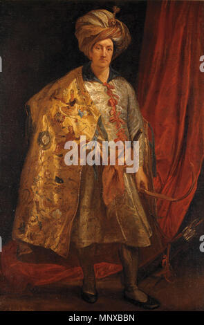 . Inglese: Sir Robert Shirley da Anthony Van Dyck 1622 Roma . 1622. Anthony van Dyck (1599-1641) nomi alternativi Anthony van Dyck, Anthonie van Dyck, Anton van Dijck, Antonis van Deik, Antoon Van Dijk, Anthonis van Dyck, Antoine van Dyck Descrizione pittore fiammingo, disegnatore e incisore Data di nascita e morte 22 marzo 1599 9 dicembre 1641 Luogo di nascita e morte Anversa Blackfriars, Londra sede di lavoro Anversa (1609-1610, 1615-1620), Londra (1620-marzo 1621), Zaventem (1621), Genova (ottobre 1621-febbraio 1622), Roma (febbraio 1622-luglio 1622), Firenze (1622), Bologna (1622) Foto Stock