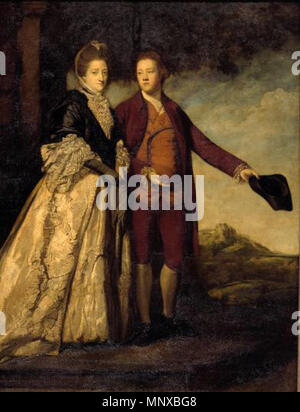 Sir Watkin Williams-Wynn e sua madre . Sir Watkin Williams-Wynn, quarto Baronet (1749-1789) e sua madre. circa 1768-1769. 1126 SirWatkinWilliamsWynnAndMother Foto Stock