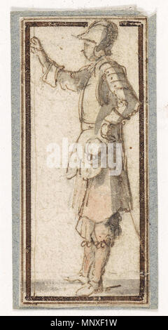 . Studie eines Kriegers in Rüstung, Feder auf Papier, c. 6-7 x c. 2,5 cm . dal 1664. Stefano della Bella (1610-1664) Descrizione incisore italiano e printmaker Data di nascita e morte 18 Maggio 1610 12 Luglio 1664 Luogo di nascita e morte Firenze Firenze competente controllo : Q921242 VIAF: 7502835 ISNI: 0000 0001 2119 4885 ULAN: 500018966 LCCN: N79018351 WGA: BELLA, Stefano della WorldCat 1142 Stefano della Bella Krieger 2 Foto Stock