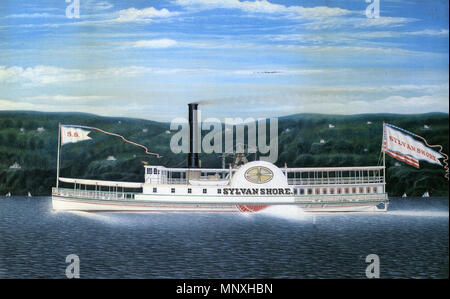 . Inglese: Sylvan Shore, steamboat. incerto. James Bard (1815-1897) nomi alternativi james bard; jas bard Descrizione pittore americano Data di nascita e morte 15 Ottobre 1815 26 marzo 1897 Luogo di nascita e morte di New York City White Plains competente controllo : Q6129357 VIAF: 57435671 ISNI: 0000 0000 6677 881X ULAN: 500006629 LCCN: nr91039953 GND: 120055384 WorldCat 1154 Sylvan Shore 02 Foto Stock