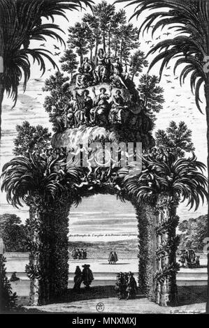 1170 La cerimonia di ingresso di Luigi XIV e Marie-Thérèse a Parigi in 1660 Foto Stock