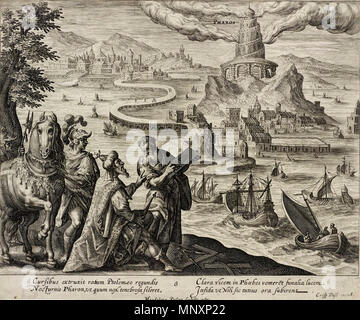 . Inglese: il faro di Alessandria di Magdalena van de Pasee . 1614. Magdalena van de Pasee 1176 Il faro di Alessandria di Magdalena van de Pasee Foto Stock