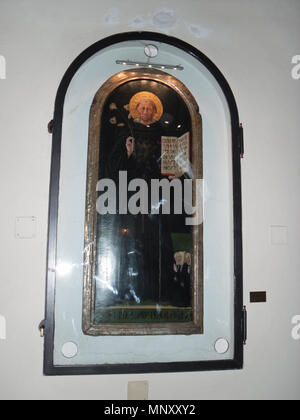 . Italiano: Neri di Bicci, San Nicola da Tolentino, Poggibonsi, la chiesa di San Lorenzo . tra 1460 e 1469. 1107 la DSC10953Neri di Bicci, Poggibonsi Foto Stock