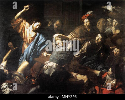 Http://www.wga.hu/art/v/valentin/driving.jpg Cristo guida il cambiavalute fuori del tempio circa 1618. Valentin de Boulogne (1591-1632) nomi alternativi Jean Valentin Le Valentin Descrizione pittore francese Data di nascita e morte 3 gennaio 1591 (battezzato) 20 agosto 1632 (sepolta) Luogo di nascita e morte Coulommiers Roma sede di lavoro Roma (1612-1632) Autorità di controllo : Q1337275 VIAF: 120746211 ISNI: 0000 0001 1580 793 X ULAN: 500021073 LCCN: N90018840 WGA: Valentin de Boulogne WorldCat 1218 Valentin de Boulogne, Cristo guida il cambiavalute fuori del tempio Foto Stock