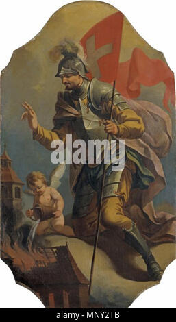 Slovenščina: Sv. Florijan tra 1730 e 1735. 1219 Valentin Metzinger - Sv. Florijan II Foto Stock
