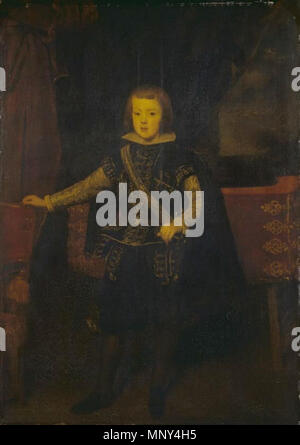 . Español: El príncipe Baltasar Carlos, óleo sobre lienzo, 154 x 108,3 cm, Londres, Wallace Collection . circa 1638. Taller de Velázquez 1227 Velazquez-taller-baltasar carlos-wallace Foto Stock