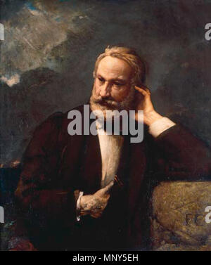 1FK-113-A1868 -------------------- D: -------------------- Victor Hugo / Gemaelde von Chifflard Hugo, Victor franz. Dichter, Besançon 26.2.1802 - Parigi 22.5.1885. - Portraet. - Gemaelde, um 1868, von François Nicolas Chifflard (1825-1901). Oel auf Leinwand, 114 x 110 cm. Inv. MVHP 0209, Parigi, Musée Victor Hugo. -------------------- F: -------------------- Victor Hugo / Peinture / Bonnat Hugo, Victor Ecrivain français Besançon 26.2.1802 - Parigi 22.5.1885. - Ritratto. - Peinture, vers 1868 de François Nicolas Chifflard (1825-1901). Huile sur toile, H. 1,14 ; L. 1,10. Inv. MVHP 0209, Parigi, M Foto Stock