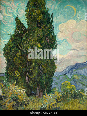 Cipressi 1889. 1237 Vincent van Gogh - Cipressi Foto Stock
