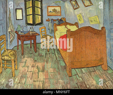 Deutsch: Vincents Schlafzimmer in Arles inglese: Vincent la camera da letto di Arles Italiano: Camera da Letto Settembre 1889. 1238 Vincent Willem van Gogh 135 Foto Stock