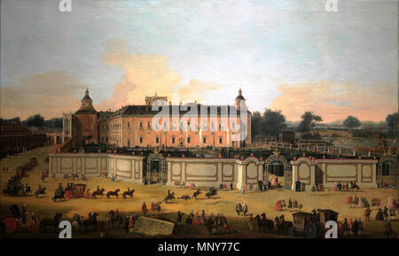 Vista del Palacio Real de Aranjuez . Español: Vista del Palacio Real de Aranjuez en el año 1756 y con motivo de la celebración de la onomástica del Rey Fernando VI de España (1713-1759). . 1756. 1241 Vista del Palacio Real de Aranjuez (Museo del Prado) Foto Stock