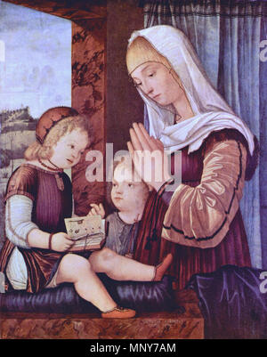 . Inglese: Madonna con Bambino e Neonato Saint John . tardo XV secolo. 1242 Vittore Carpaccio 067 a Foto Stock