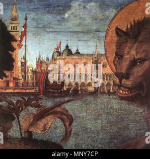 Inglese: Il leone di San Marco (dettaglio) 1516. 1242 Vittore Carpaccio, leone di San Marco 03 Foto Stock