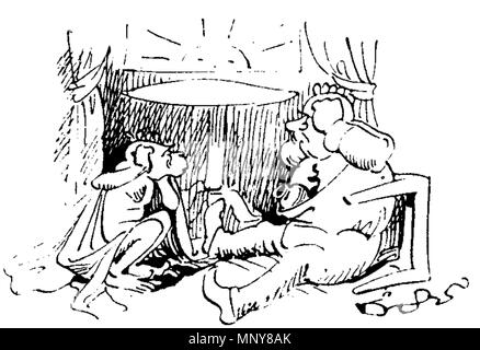 . Deutsch: aus 'Der Haarbeutel' von Wilhelm Busch. 1878. Wilhelm Busch (1832-1908) Descrizione disegnatore tedesco, pittore e poeta Data di nascita e morte 15 Aprile 1832 9 gennaio 1908 Luogo di nascita e morte Wiedensahl Mechtshausen sede di lavoro Monaco di Baviera, Francoforte, Wiedensahl competente controllo : Q109540 VIAF: 22139423 ISNI: 0000 0001 0877 704X ULAN: 500026717 LCCN: N79133995 NLA: 35024197 WorldCat 1247 W Busch Der Haarbeutel 6I Foto Stock