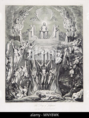 . Inglese: Robert Blair, la tomba, oggetto 9 (Bentley 435-8) Il giorno del giudizio . Il 30 gennaio 2003, 11:37:04. William Blake (1757-1827) nomi alternativi W. Blake; Uil'iam Bleik Descrizione British pittore, poeta, scrittore, teologo, collezionista e incisore, Data di nascita e morte 28 novembre 1757 12 agosto 1827 Luogo di nascita e morte Broadwick Street Charing Cross sede di lavoro London Authority control : Q41513 VIAF: 54144439 ISNI: 0000 0001 2096 135X ULAN: 500012489 LCCN: N78095331 NLA: 35019221 WorldCat 1067 Robert Blair, la tomba, oggetto 9 (Bentley 435-8) Il giorno del giudizio Foto Stock