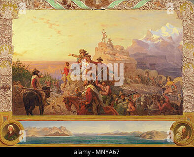 A occidente il corso dell'Impero prende il titolo 1860. 1256 verso ovest il corso dell'Impero Foto Stock