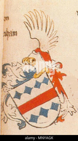 . Ingeram-Codex der ehemaligen Bibliothek Cotta Stainheim freigestellt aus: . 1459. Hans Ingeram e una cosiddetta Exempla-master 1276 XIngeram Codex 125a-Stainheim Foto Stock