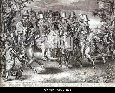 Cavalcata dei sei principi dalla casa di Orange-Nassau 1621. 1260 Willem Jacobsz. Delff 003 Foto Stock