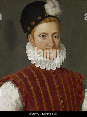 Sir William Kirkcaldy di Grange . Inglese: Ritratto di Sir William Kirkcaldy di Grange (eseguiti 1573). Français : Ritratto d'onu homme habillé à la mode des années 1570 . circa 1570. 1266 William Kirkcaldy di Grange Foto Stock