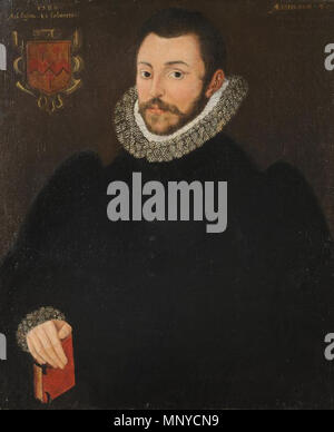 . William Sandys di Conishead Priory . 1580. Seguace di George Gower (1540-1596) nomi alternativi descrizione Gower pittore inglese Data di nascita e morte 1540 circa 1596 Luogo di nascita e morte Inghilterra Londra periodo di lavoro1570s-1590s posizione di lavoro London Authority control : Q2126008 VIAF: 65226012 ISNI: 0000 0000 8251 2456 ULAN: 500032228 LCCN: nr00039827 GND: 135583837 WorldCat 1267 William Sandys di Conishead Priory, invecchiato 40 Foto Stock