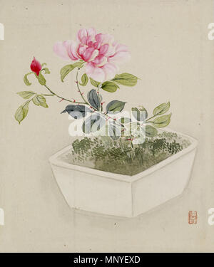 Setsuan (1809-1889). "Foglia dal Album raffiguranti uccelli, fiori, paesaggi e vasi di fiori' . Inchiostro e colori su seta; inchiostro e colori su carta. Walters Art Museum (35.174.3B): trovati nel libro raro camera. 35.174.3B 1279 Yoshizawa Setsuan - foglia da album raffiguranti uccelli, fiori, paesaggi, e vasi di fiori - Walters 351743B Foto Stock