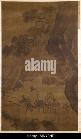 35.67 1283 Zhang Lu - un viaggiatore contempla una cascata - Walters 3567 Foto Stock