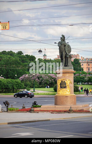 Monumento a Alexander Suvorov a San Pietroburgo - Russia Foto Stock