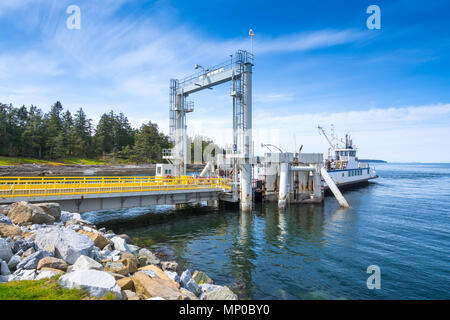 Ferry Terminal, Hornby Isola, BC, Canada. Foto Stock