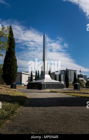 Il Canberra Centenario Colonna, Città Hill, Canberra, Australia, costruito per commemorare la città del centenario, presentato il 11 marzo 2014 Foto Stock