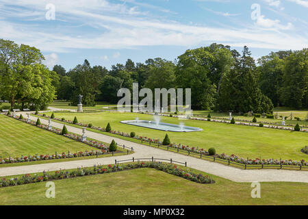 PALANGA, Lituania - Luglio 05, 2017: Bella Palanga Museo ambra in Tiskeviciai Palace e il Giardino Botanico di Palanga, Lituania. Foto Stock