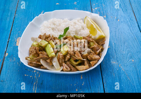 Machaca - messicana autentica carne tagliuzzata, close up Foto Stock