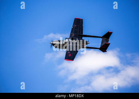 Cessna O-2 Skymaster aeromobili di osservazione presso la centrale di Airshow di Texas Foto Stock