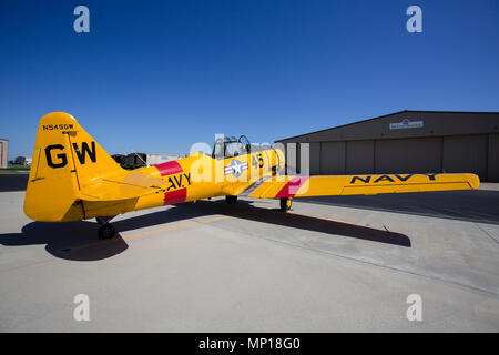 North American texano aeromobile presso la centrale di Airshow di Texas Foto Stock