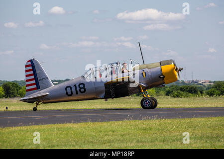 North American texano aeromobile presso la centrale di Airshow di Texas Foto Stock