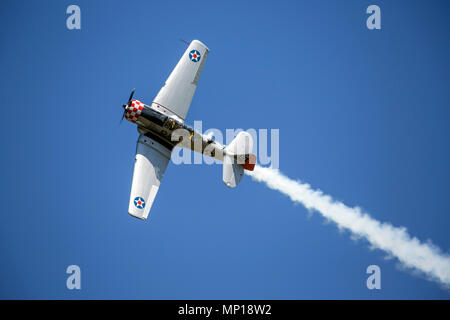 North American texano aeromobile presso la centrale di Airshow di Texas Foto Stock