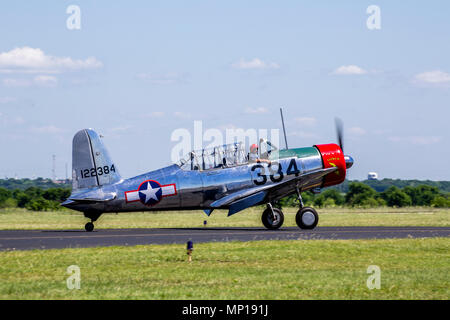 North American texano aeromobile presso la centrale di Airshow di Texas Foto Stock