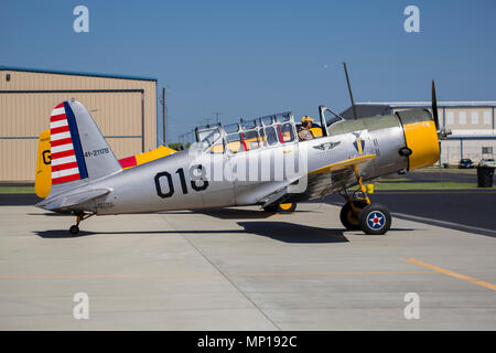 North American texano aeromobile presso la centrale di Airshow di Texas Foto Stock