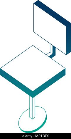 Sedia da ufficio mobili isometrica di apparecchiature Illustrazione Vettoriale