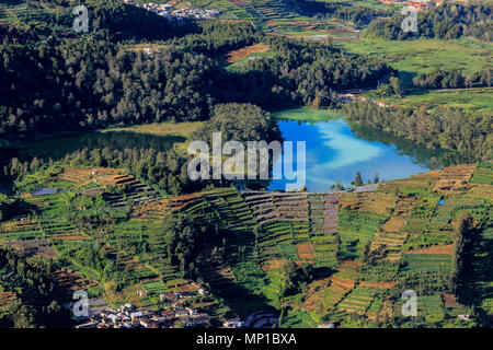 Il dieng plateau e monte prau è uno dei più belli destinazione nel centro di Giava, in Indonesia. Foto Stock