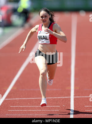 Laura Maddox in 400m durante la Loughborough Meeting Internazionale di Atletica Leggera a Paula Radcliffe Stadium, Loughborough. Stampa foto di associazione. Picture Data: domenica 20 maggio, 2018. Vedere PA storia atletica Loughborough. Foto di credito dovrebbe leggere: David Davies/filo PA. Foto Stock