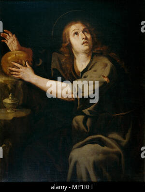 María Magdalena. Español: La obra rappresentanouna una Santa María Magdalena en actitud penitente. . Tra circa 1640 e circa 1660. Jeronimo Jacinto de Espinosa (1600-1667) Descrizione pittore spagnolo Data di nascita e morte 18 Luglio 1600 20 febbraio 1667 Luogo di nascita e morte a Cocentaina Valencia posizione di lavoro Valencia competente controllo : Q3496858 VIAF: 18126309 ISNI: 0000 0000 6629 5287 ULAN: 500026066 LCCN: N95067993 WGA: ESPINOSA, Juan de WorldCat 717 Jeroni Jacint Espinosa, Maria Magdalena Foto Stock