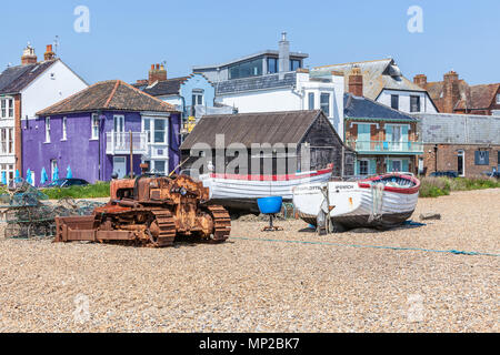 Vista lungo il lungomare aldeburgh SUFFOLK REGNO UNITO Foto Stock