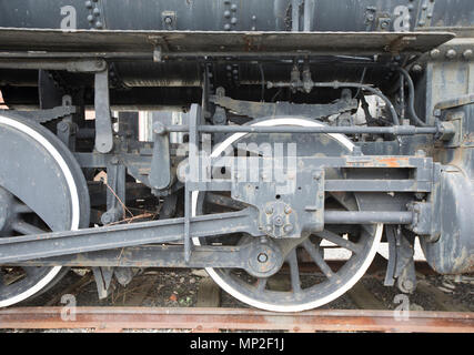 Locomotiva di Paterson Museum. Costruito nel 1906 dalla locomotiva Cooke e la macchina funziona in Paterson, NJ Foto Stock