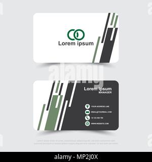 Design del moderno business nome scheda Modello. Illustrazione Vettoriale