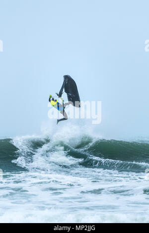 Il Freeride World Jetski campionato a Fistral Beach in Newquay, Cornwall. Foto Stock