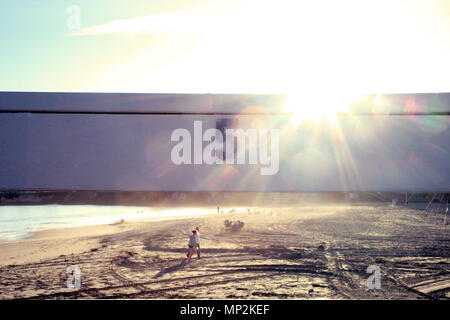 Santa Cruz, in California, 14 Gennaio 2012: Santa Cruz spiaggia tramonto Foto Stock