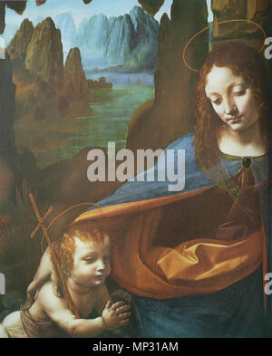 Inglese: Vergine delle Rocce Français : La Vierge aux rochers tra 1506 e 1508. 803 Leonardo da Vinci - La Vierge aux rochers Foto Stock