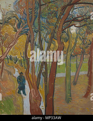Inglese: Il Giardino di San Paolo Hospital ("Leaf-Fall') Nederlands: Tuin van de inrichting Saint-Paul ('Het vallen van de bladeren') . Inglese: dipinto di Vincent van Gogh, 1889 Nederlands: Schilderij van Vincent van Gogh, 1889 . 1889. 1208 Tuin van de inrichting Saint-Paul ('Het vallen van de bladeren') - S0046V1962 - Il Museo di Van Gogh Foto Stock