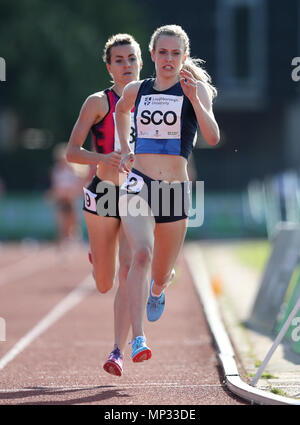 Jemma Reekie nel 1500m durante la Loughborough Meeting Internazionale di Atletica Leggera a Paula Radcliffe Stadium, Loughborough. Stampa foto di associazione. Picture Data: domenica 20 maggio, 2018. Vedere PA storia atletica Loughborough. Foto di credito dovrebbe leggere: David Davies/filo PA. Foto Stock