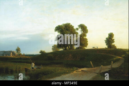 Öèôðîâàÿ ðåïðîäóêöèÿ ýòîé êàðòèíû íàõîäèòñÿ â èíòåðíåò-ãàëåðåå http://gallerix.ru . Inglese: Vista di Lakhta nel quartiere di San Pietroburgo, 1850. Olio su tela. 106,5 x169.5 cm. Donetsk Regional Art Museum, Ucraina Русский: Вид на Лахту в окрестностях Петербурга, 1850. , Холст масло. 106,5x169,5 см. Донецкий областной художественный музей, Украина . 1850. Lev Lagorio (1827-1905) nomi alternativi Russo: Лев Феликсович Лагорио Descrizione pittore russo Data di nascita e morte 16 giugno 1827 (nel calendario giuliano) 17 novembre 1905 (nel calendario giuliano) Luogo di nascita e morte Feodo Foto Stock