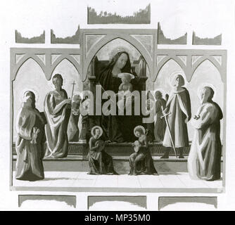 . Inglese: ricostruzione di fragmrnts di Masaccio pala pisana da John Shearman. 1426. Masaccio (1401-1428) nomi alternativi nascita Nome: Tommaso di Ser Giovanni di Simone pittore Descrizione Data di nascita e morte 21 Dicembre 1401 1428 Luogo di nascita e morte di San Giovanni Valdarno Roma sede di lavoro Firenze competente controllo : Q5811 VIAF: 7368513 ISNI: 0000 0001 2119 1860 ULAN: 500026649 LCCN: N79006973 NLA: 35332383 WorldCat 1044 Ricostruzione di fragmrnts di Masaccio pala pisana da John Shearman. Foto Stock